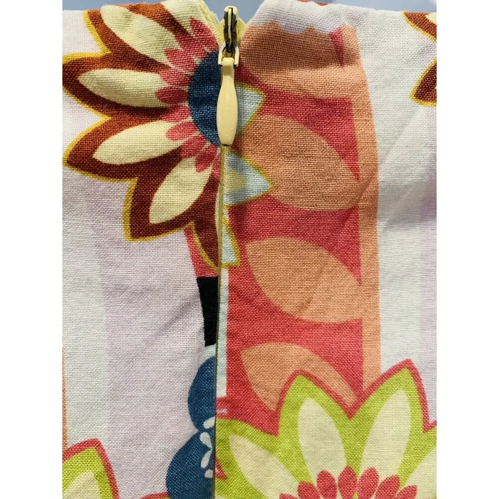 Womens Long Modest Dress Size Small Youth 14 Multi Colored Short Sleeve Handmade